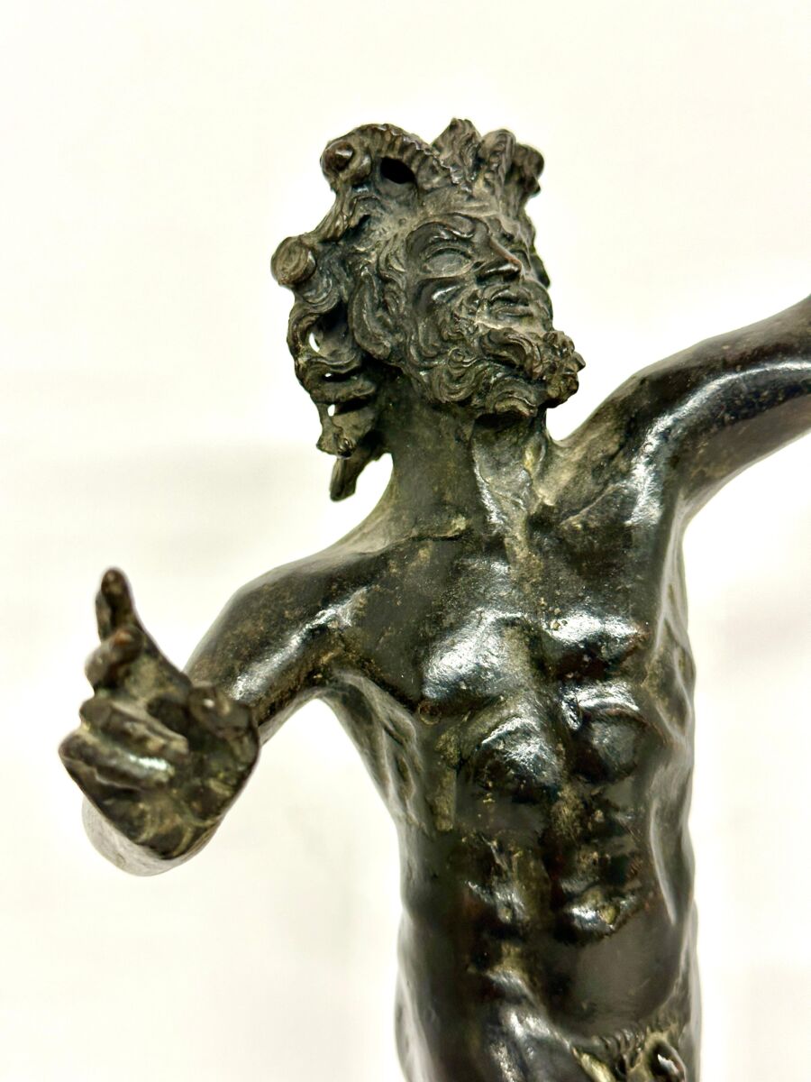 Dancing Faun of Pompeii Bronze Grand Tour Souvenir - Image 2