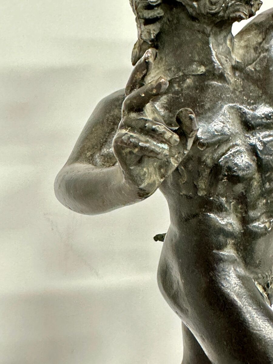 Dancing Faun of Pompeii Bronze Grand Tour Souvenir - Image 5