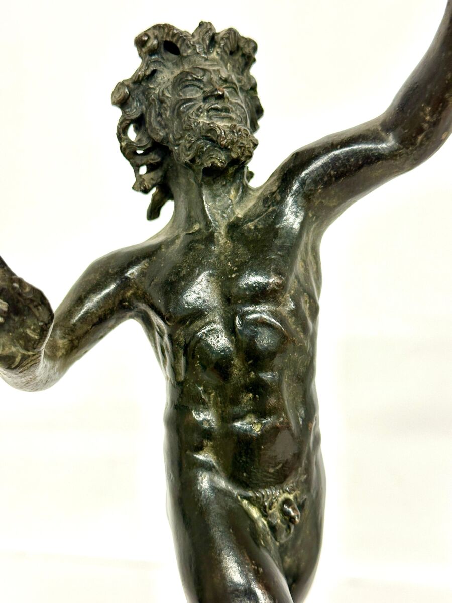 Dancing Faun of Pompeii Bronze Grand Tour Souvenir - Image 14