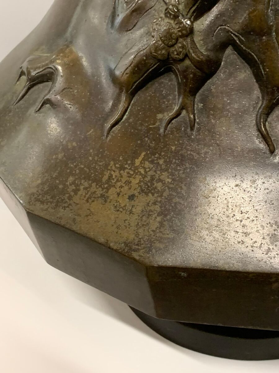Japanese Meiji Period Large Bronze Vessel - Image 14