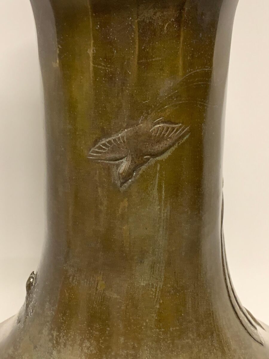Japanese Meiji Period Large Bronze Vessel - Image 7