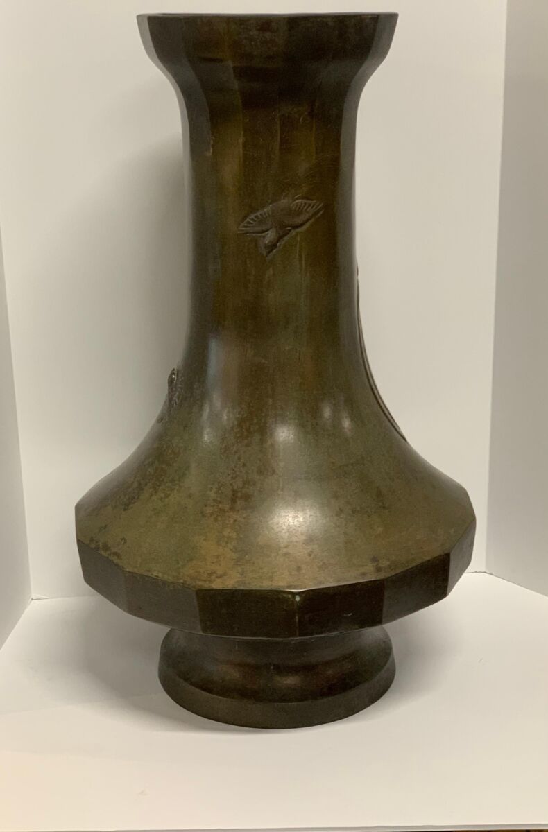 Japanese Meiji Period Large Bronze Vessel - Image 11