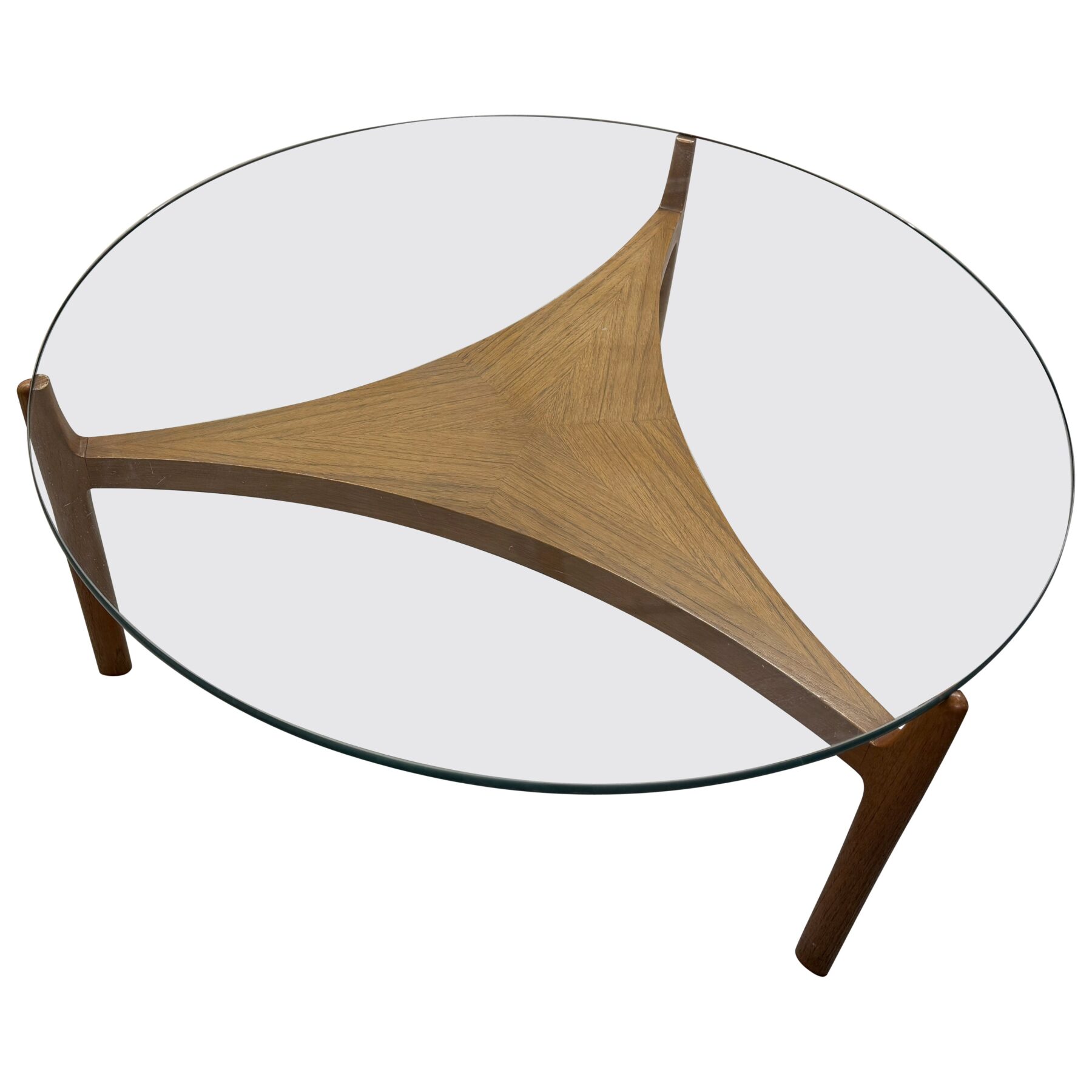 Sven Ellekaer for Christian Linneberg coffee table in Teak and Glass