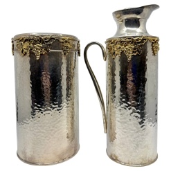 Christian Dior Silver Plated Wine Cooler and Insulated Pitcher