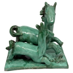 Kitty Rix for Wiener Werkstatte Ceramic Figues of Horses