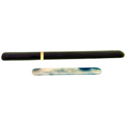Chinese Spinach Jade and Gold Page Turner with a small Agate Page Turner