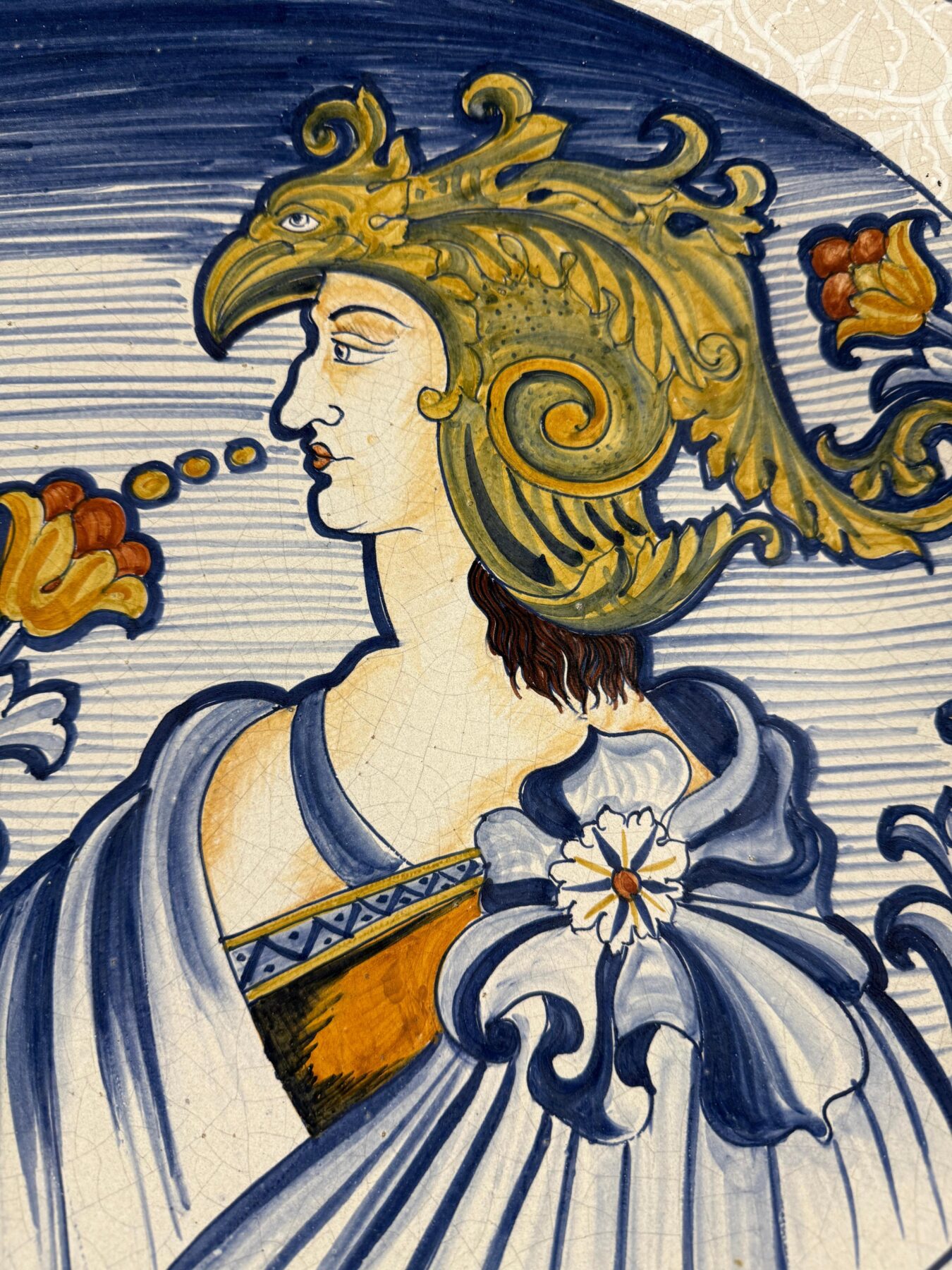 Massive Old Italian L’Antica Majolica Platter Romeo and Juliet - Image 8