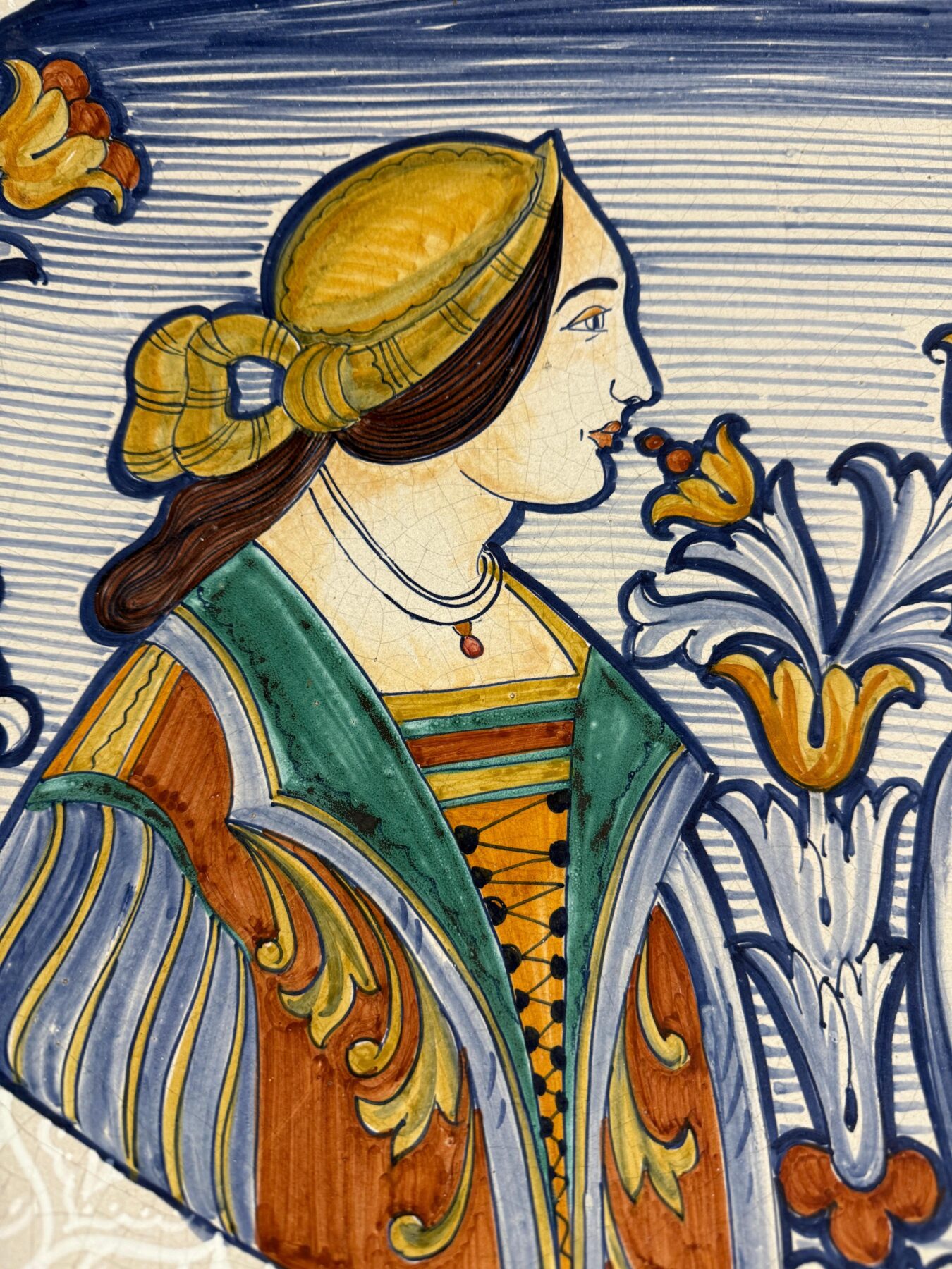Massive Old Italian L’Antica Majolica Platter Romeo and Juliet - Image 9
