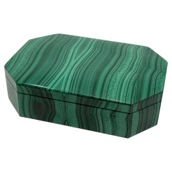 Malachite Box Marked Asprey