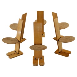 1970’s Set of 6 Gigi Sabadin “Pala” Chairs for Emme