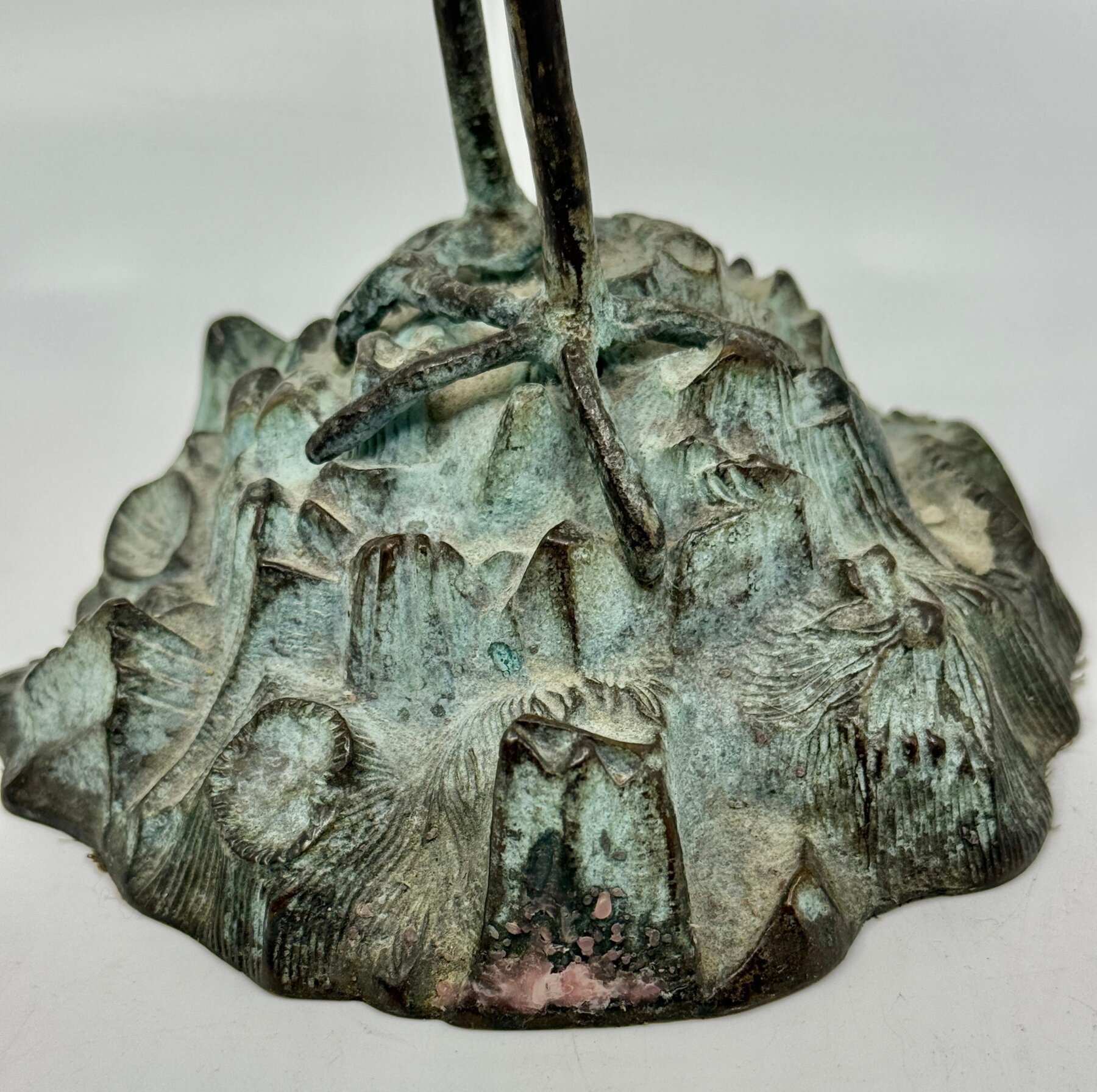 19th Century Neo Classical Grand Tour Bronze Heron Candle Holder - Image 4