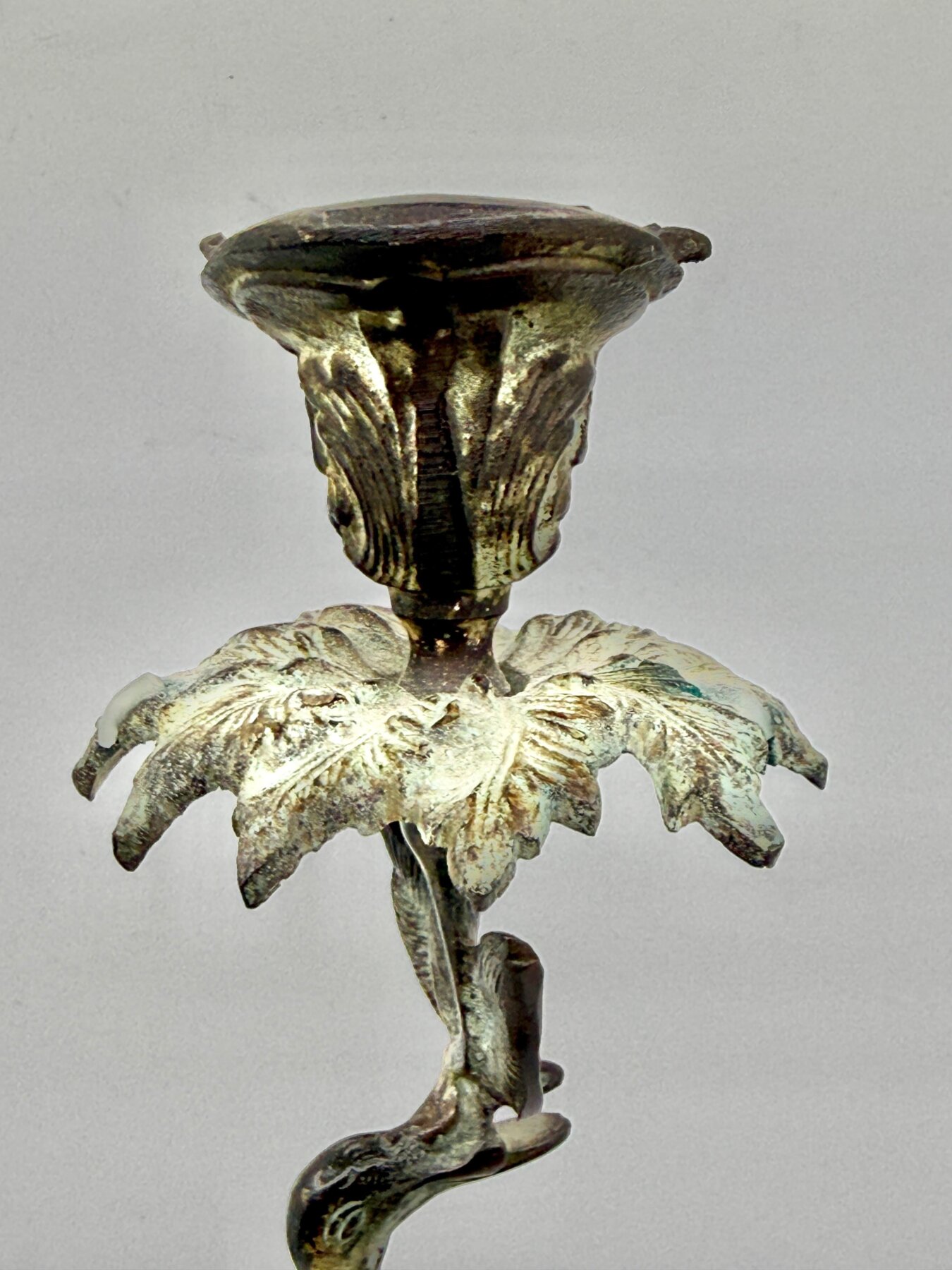 19th Century Neo Classical Grand Tour Bronze Heron Candle Holder - Image 5