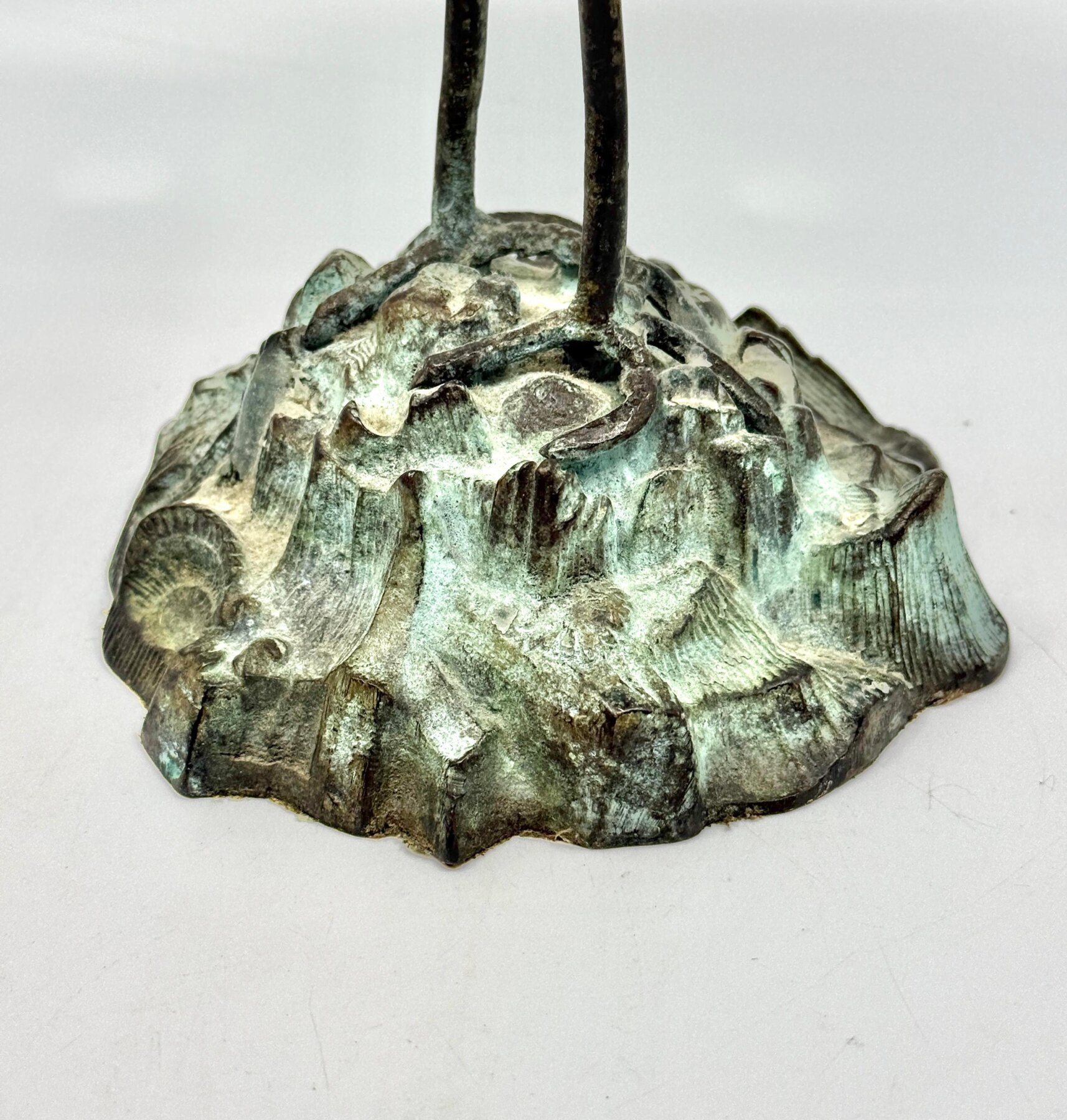 19th Century Neo Classical Grand Tour Bronze Heron Candle Holder - Image 7