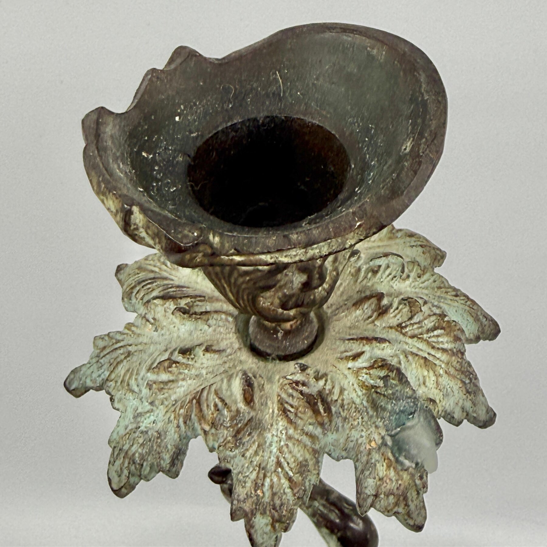 19th Century Neo Classical Grand Tour Bronze Heron Candle Holder - Image 11