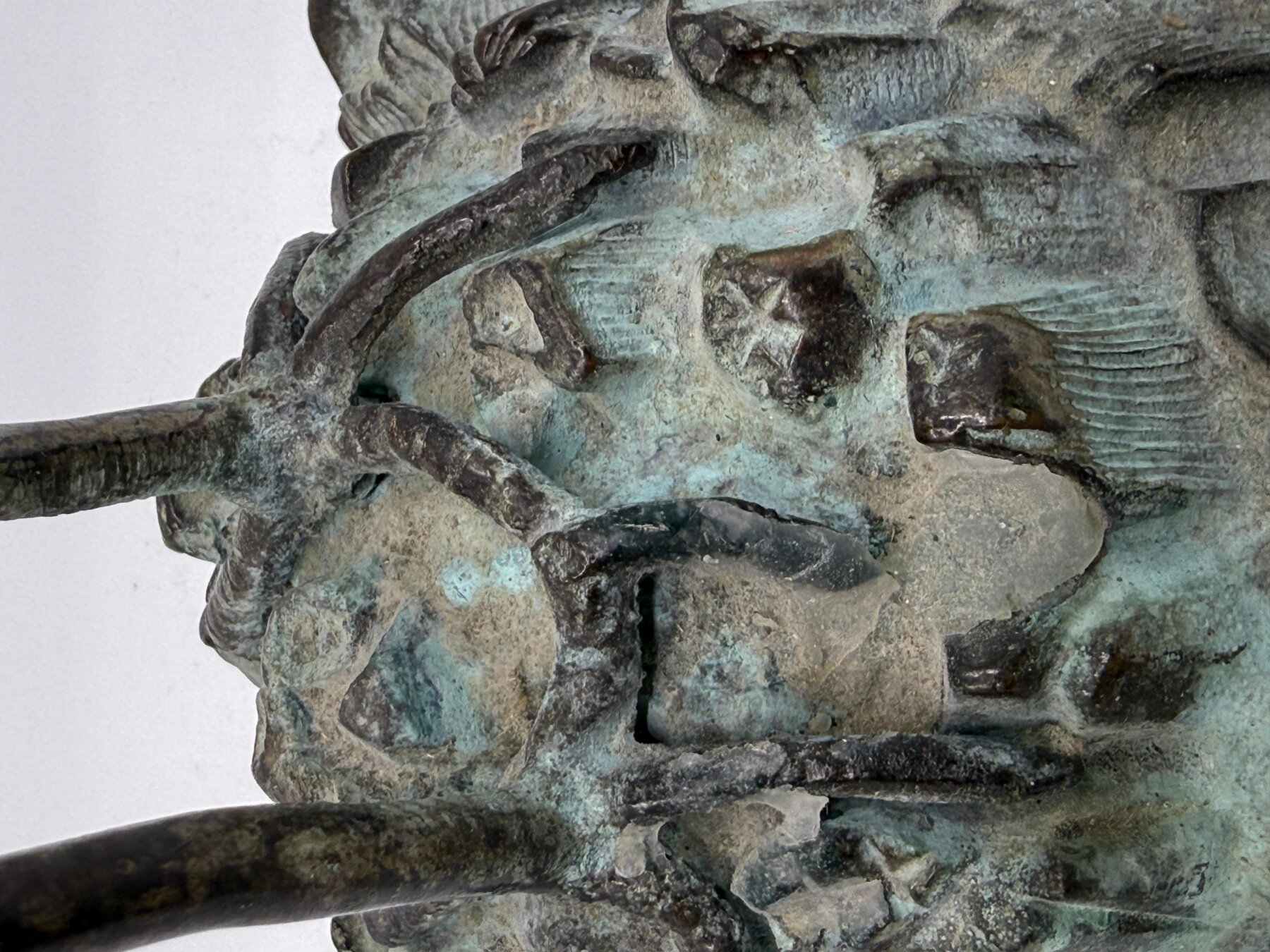 19th Century Neo Classical Grand Tour Bronze Heron Candle Holder - Image 13