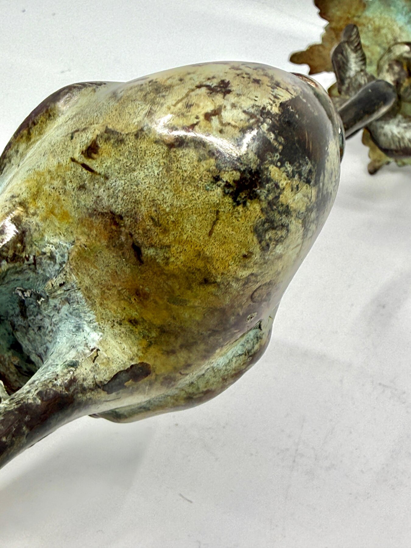 19th Century Neo Classical Grand Tour Bronze Heron Candle Holder - Image 14