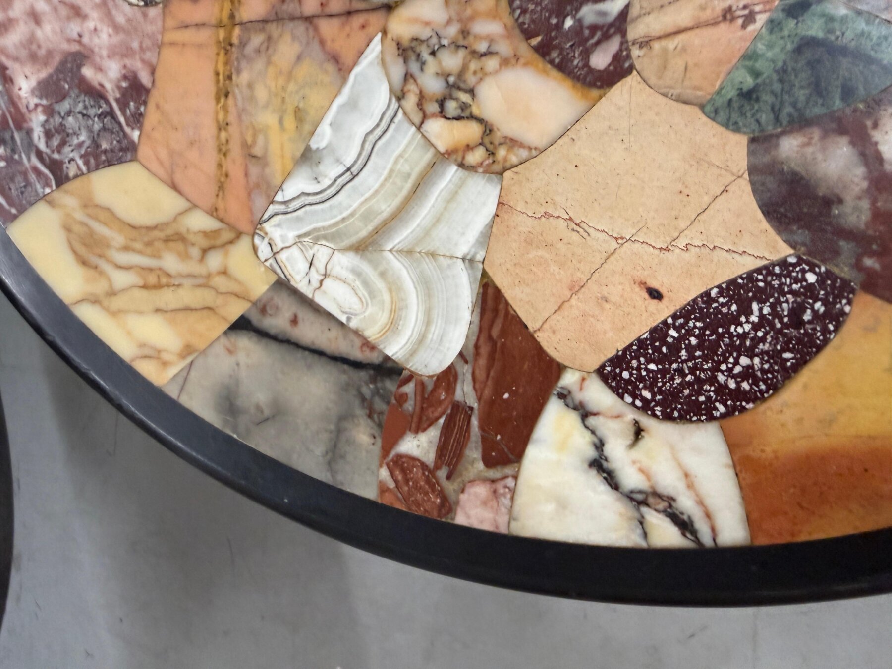 19th Century Specimen Marble Table Top with Custom Base - Image 9