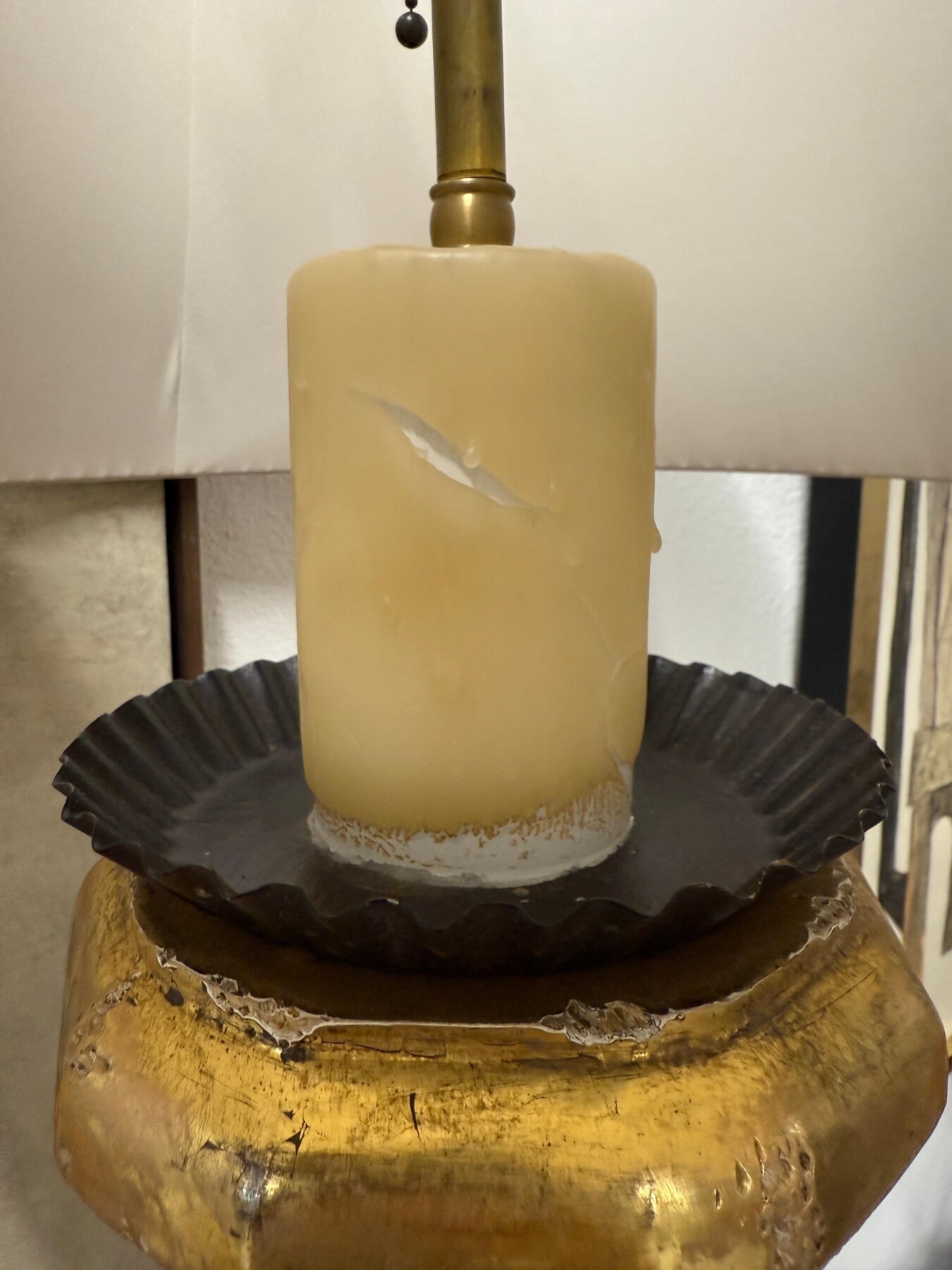 Carved Gilt Wood Italian Tall Lamps - Image 12