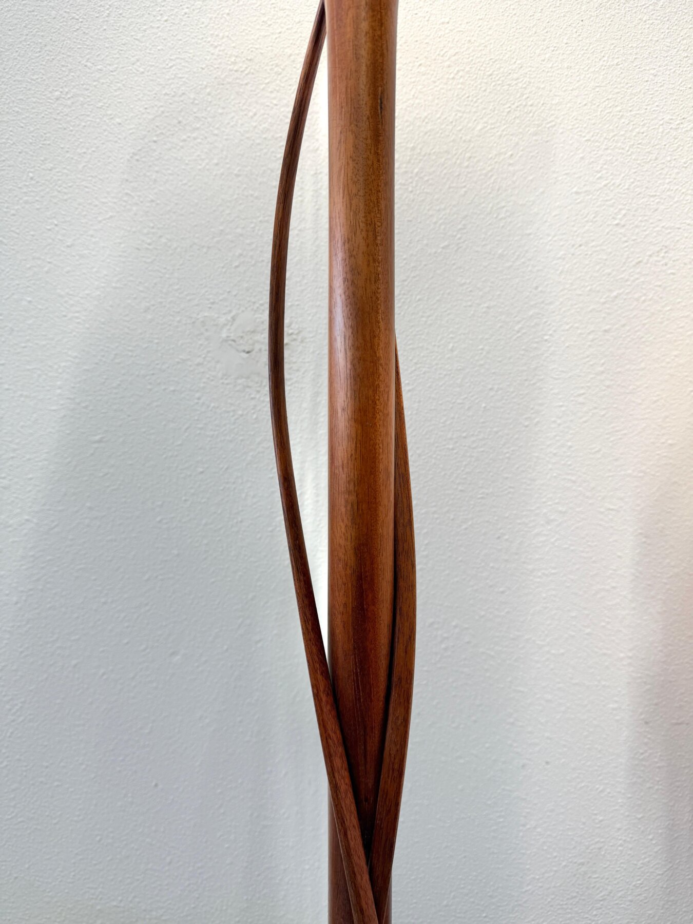 Clark Renfort Studios Carved Wood Floor Lamp with Two Tendrils - Image 6