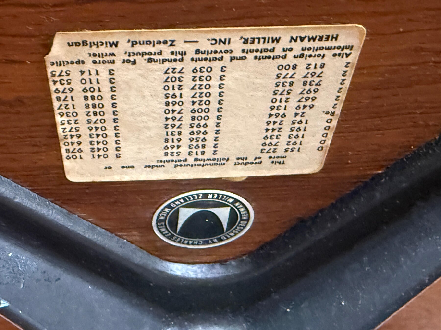 Rare 1964 Rosewood Herman Miller Eames Lounge chair and Ottoman w/Original Receipt - Image 11