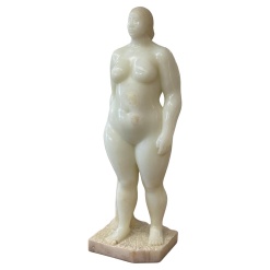 Felipe Castaneda White Onyx Life Size Sculpture of a Nude Woman