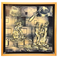 Nicely Framed Original Graffiti Collage Art