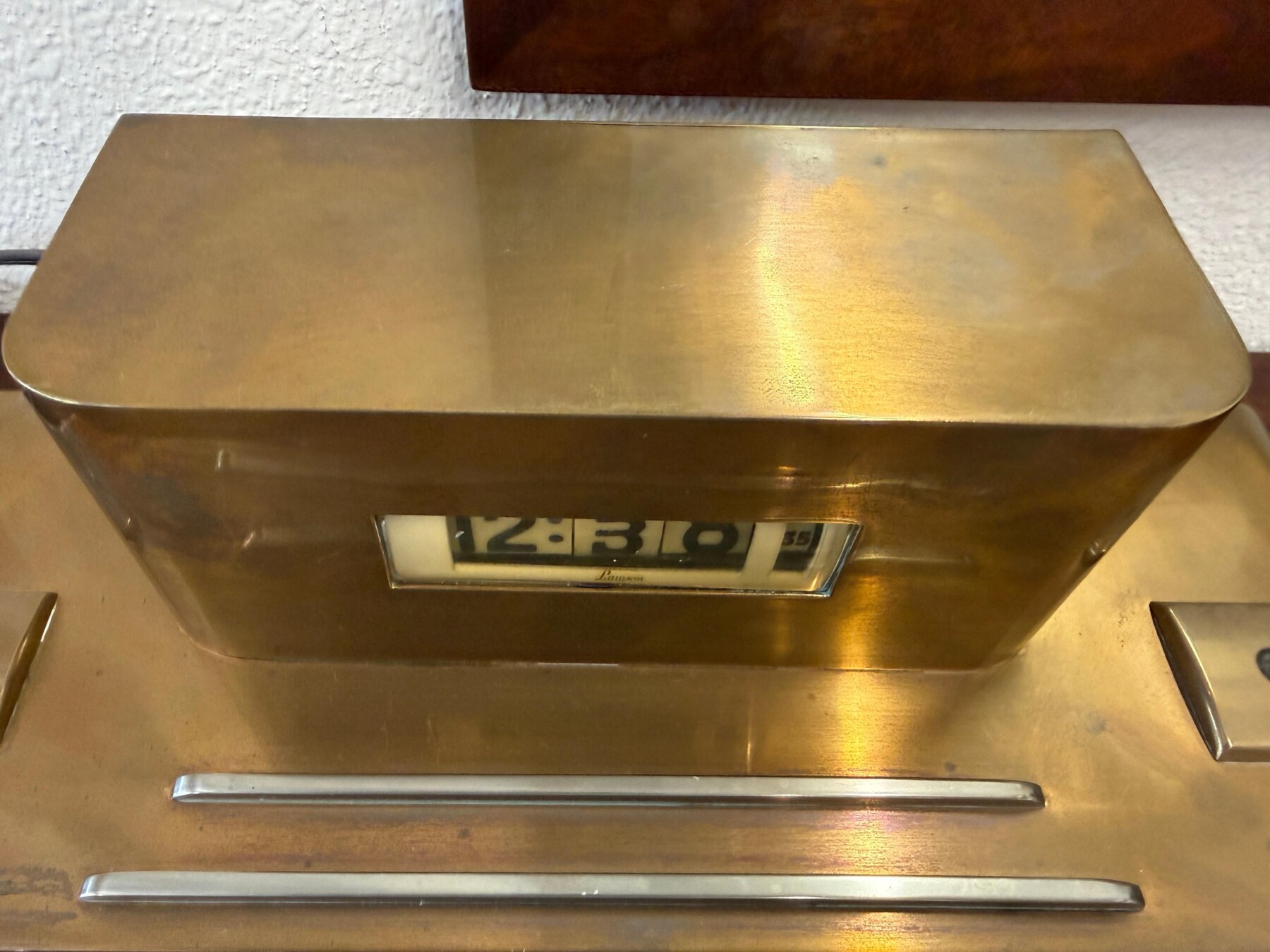 Lawson Art Deco Copper Clock in Working Order - Image 7