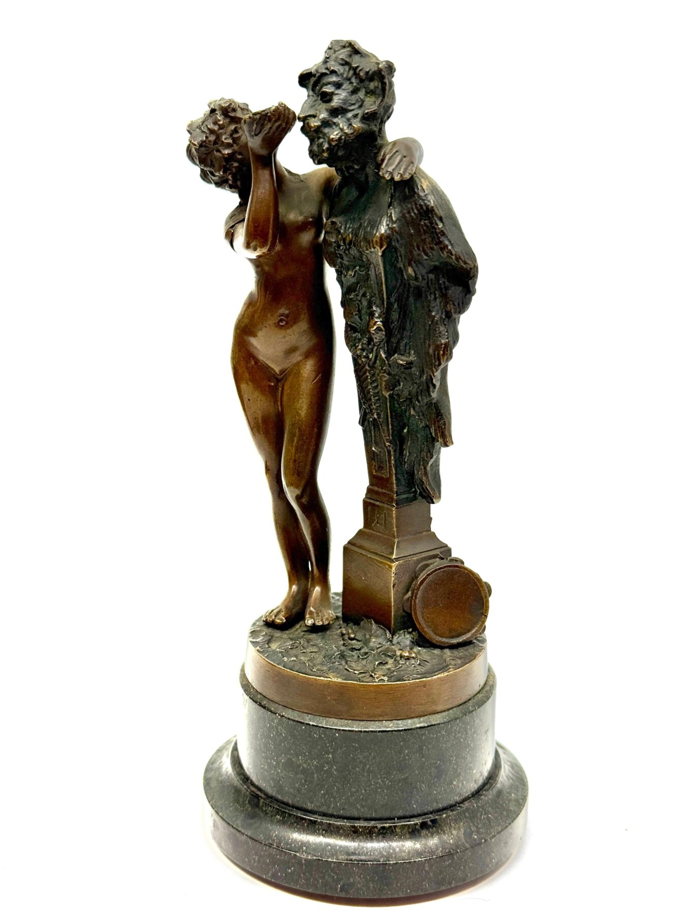 Neo Classical Grand Tour Bronze of Nymph Giving Pan Water - Image 5