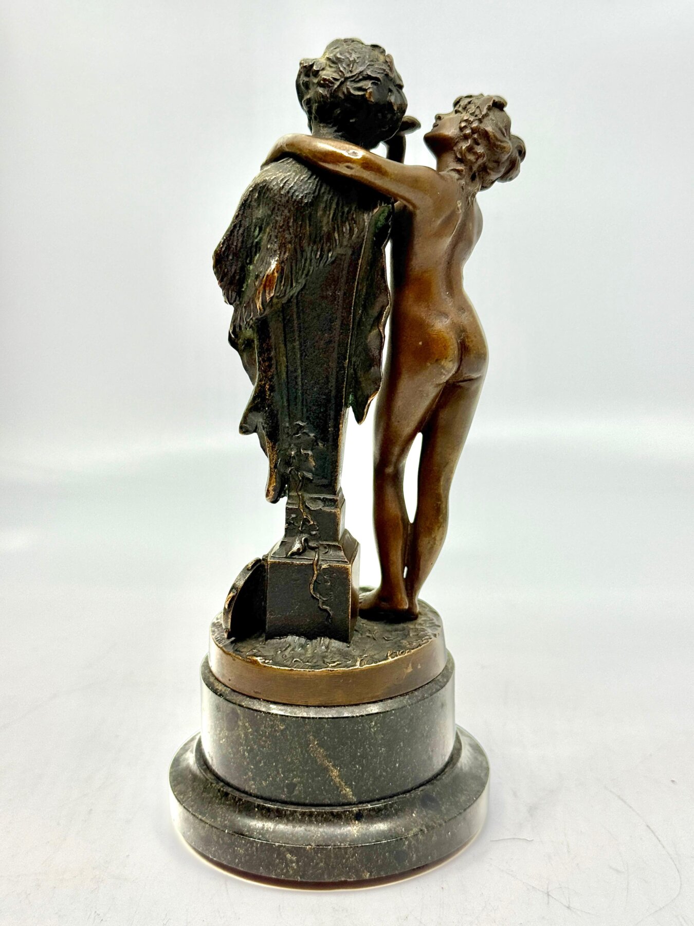 Neo Classical Grand Tour Bronze of Nymph Giving Pan Water - Image 6