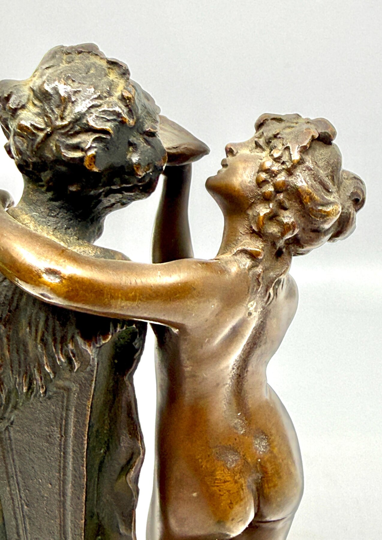 Neo Classical Grand Tour Bronze of Nymph Giving Pan Water - Image 7