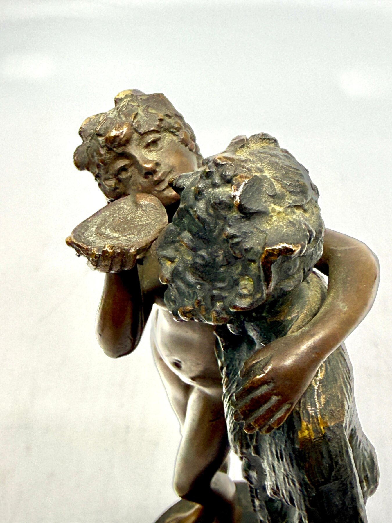 Neo Classical Grand Tour Bronze of Nymph Giving Pan Water - Image 10
