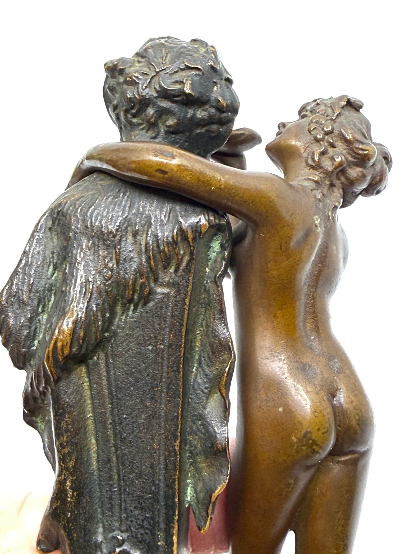 Neo Classical Grand Tour Bronze of Nymph Giving Pan Water - Image 13