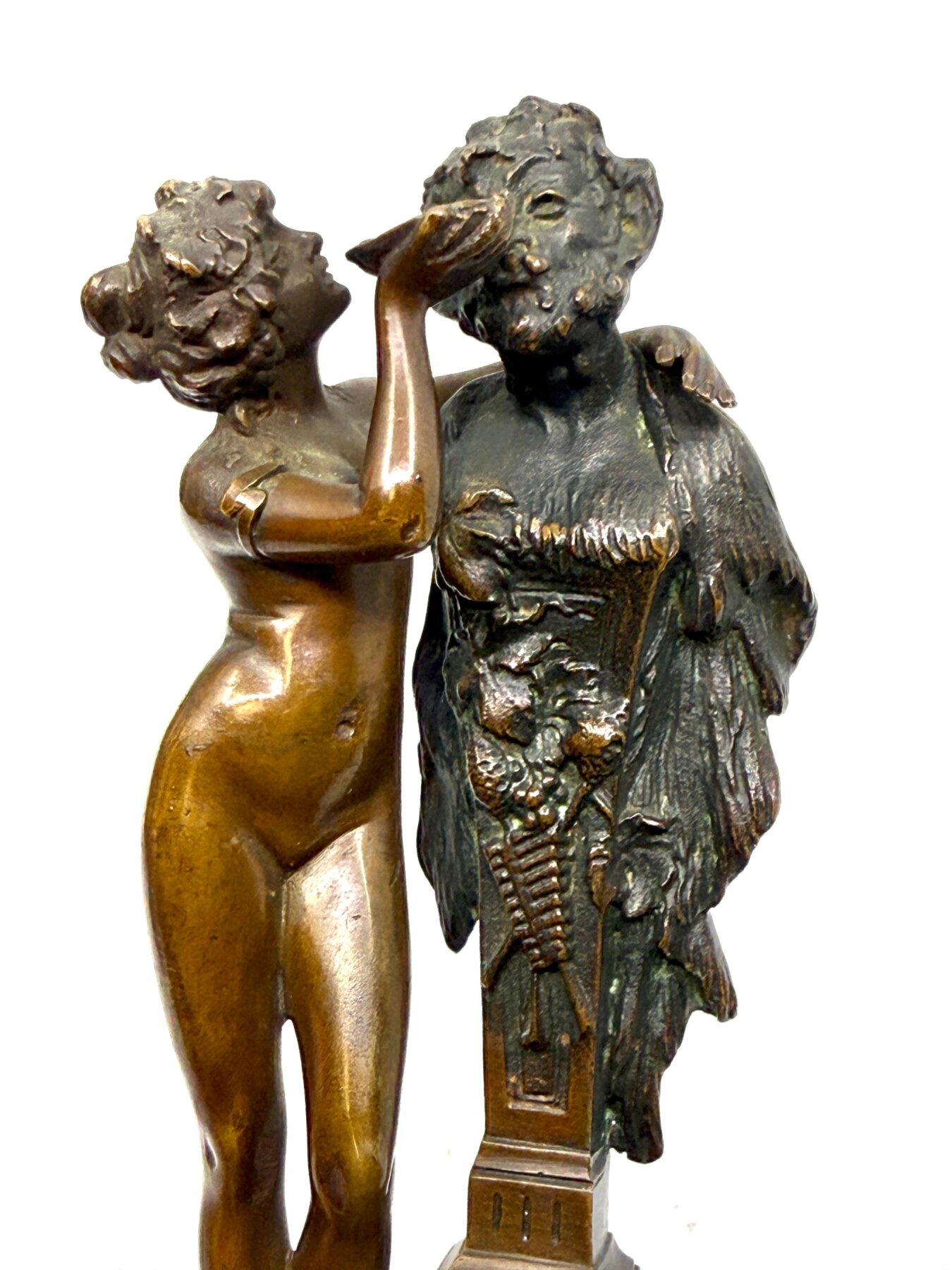 Neo Classical Grand Tour Bronze of Nymph Giving Pan Water - Image 14