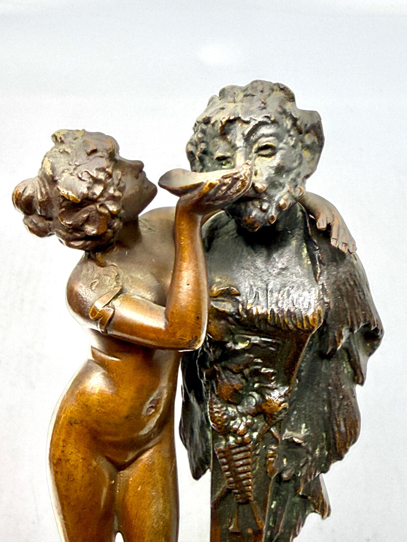 Neo Classical Grand Tour Bronze of Nymph Giving Pan Water - Image 15