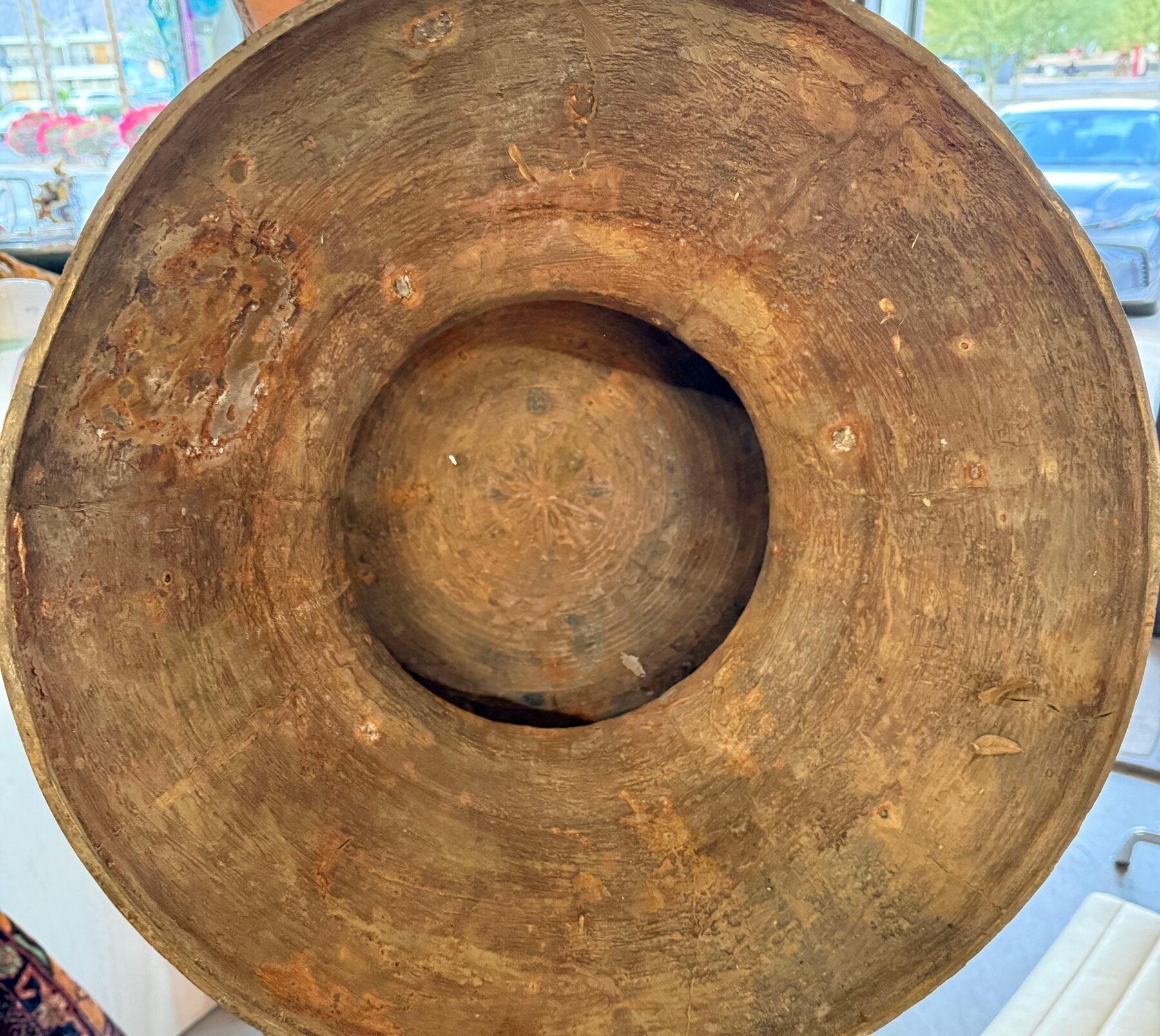 Southeast Asian Gilded Buddha Sculpture on Bronze Rain Drum Base - Image 4