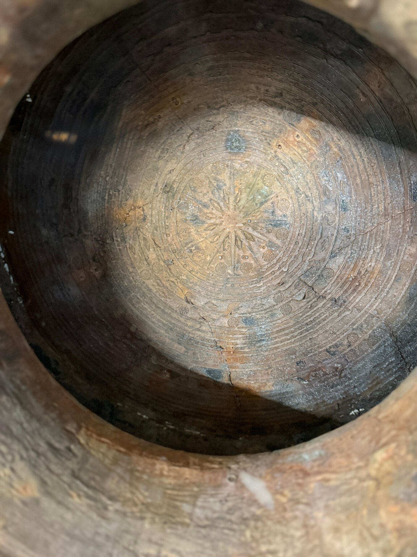 Southeast Asian Gilded Buddha Sculpture on Bronze Rain Drum Base - Image 20