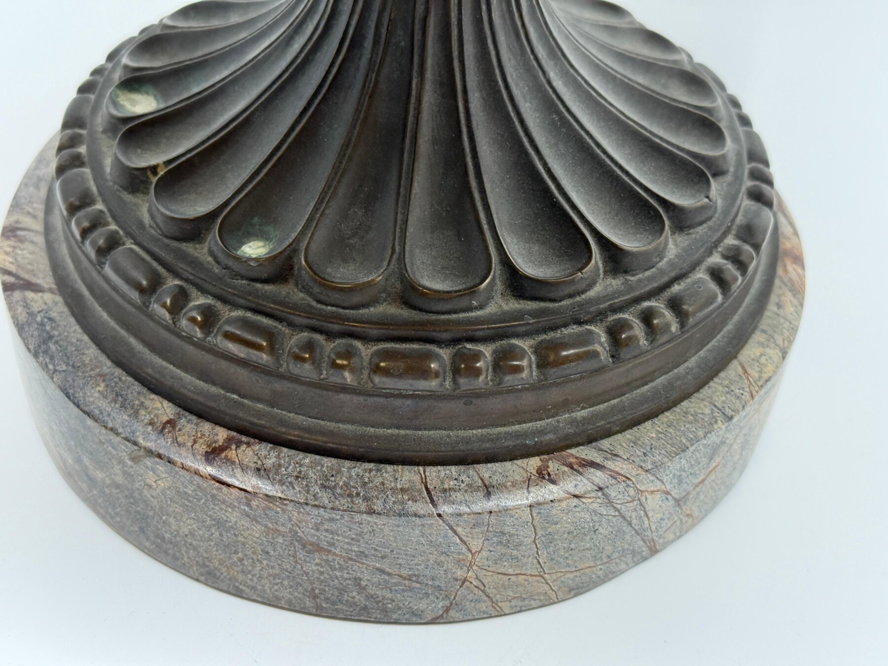 Theodore and Alexander Neo Classical Bronze Mounted Specimen Marble Compote - Image 9