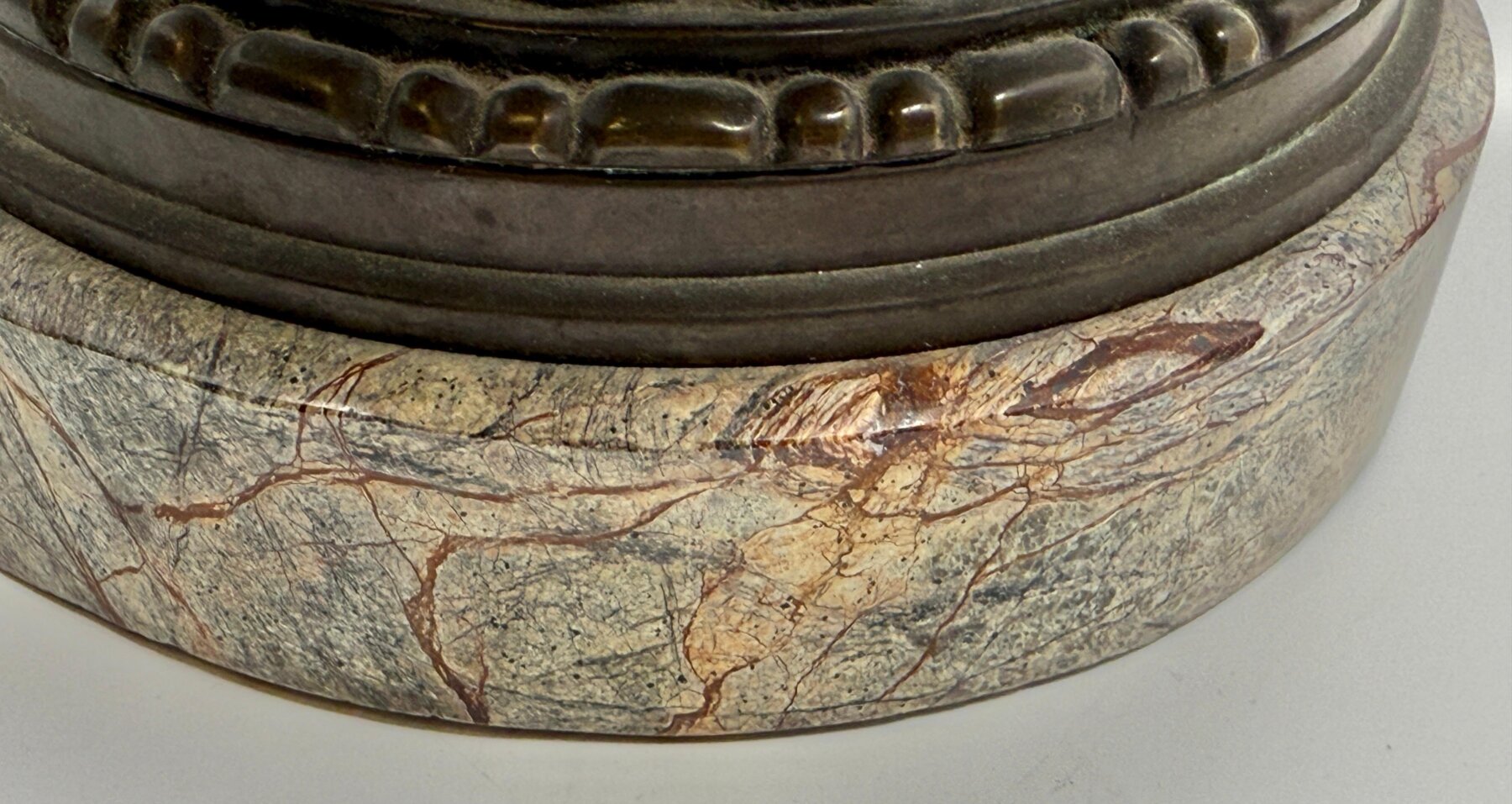 Theodore and Alexander Neo Classical Bronze Mounted Specimen Marble Compote - Image 11