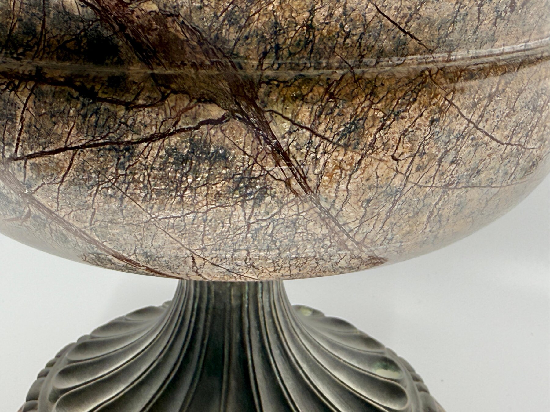 Theodore and Alexander Neo Classical Bronze Mounted Specimen Marble Compote - Image 13