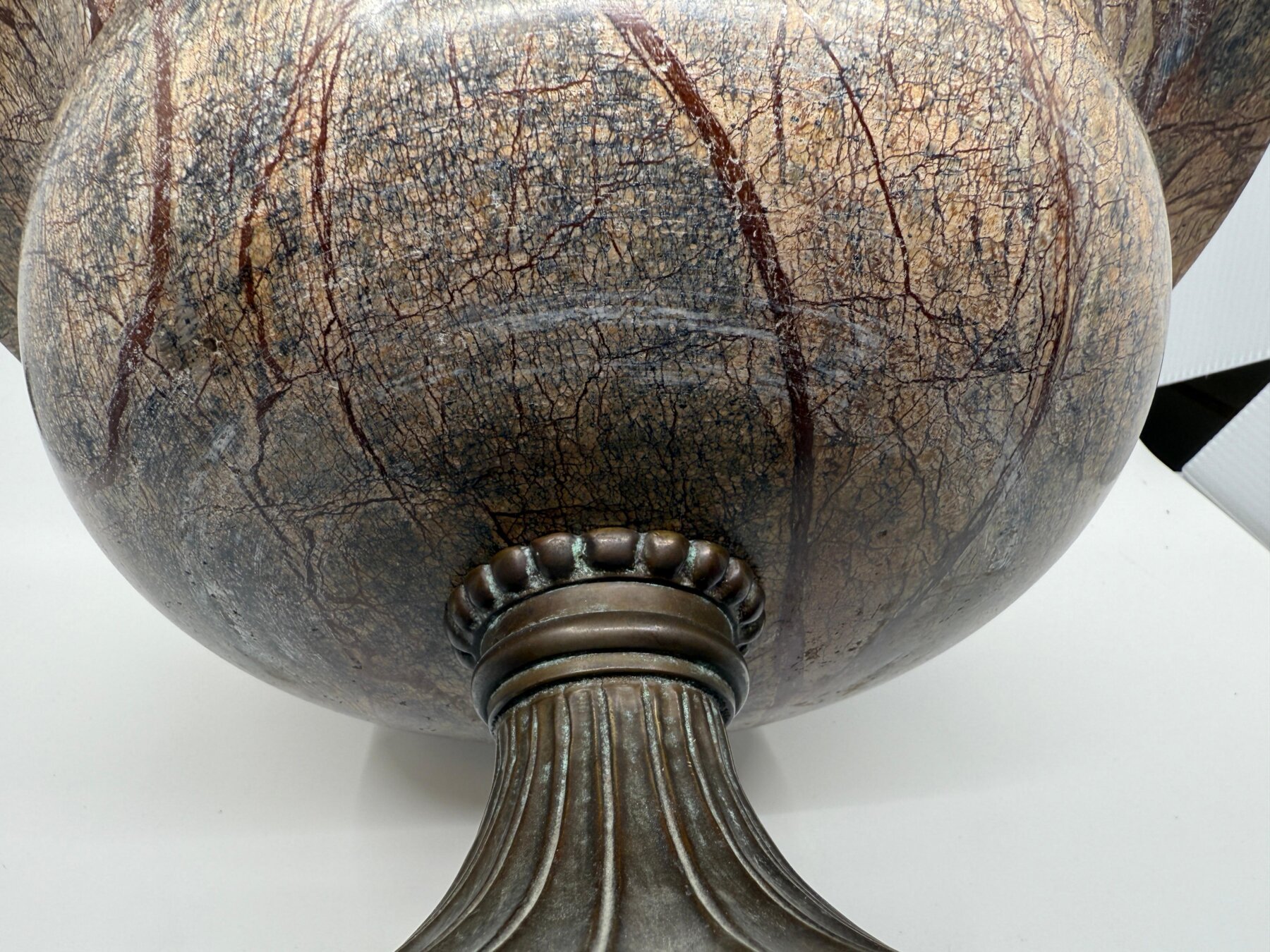 Theodore and Alexander Neo Classical Bronze Mounted Specimen Marble Compote - Image 15