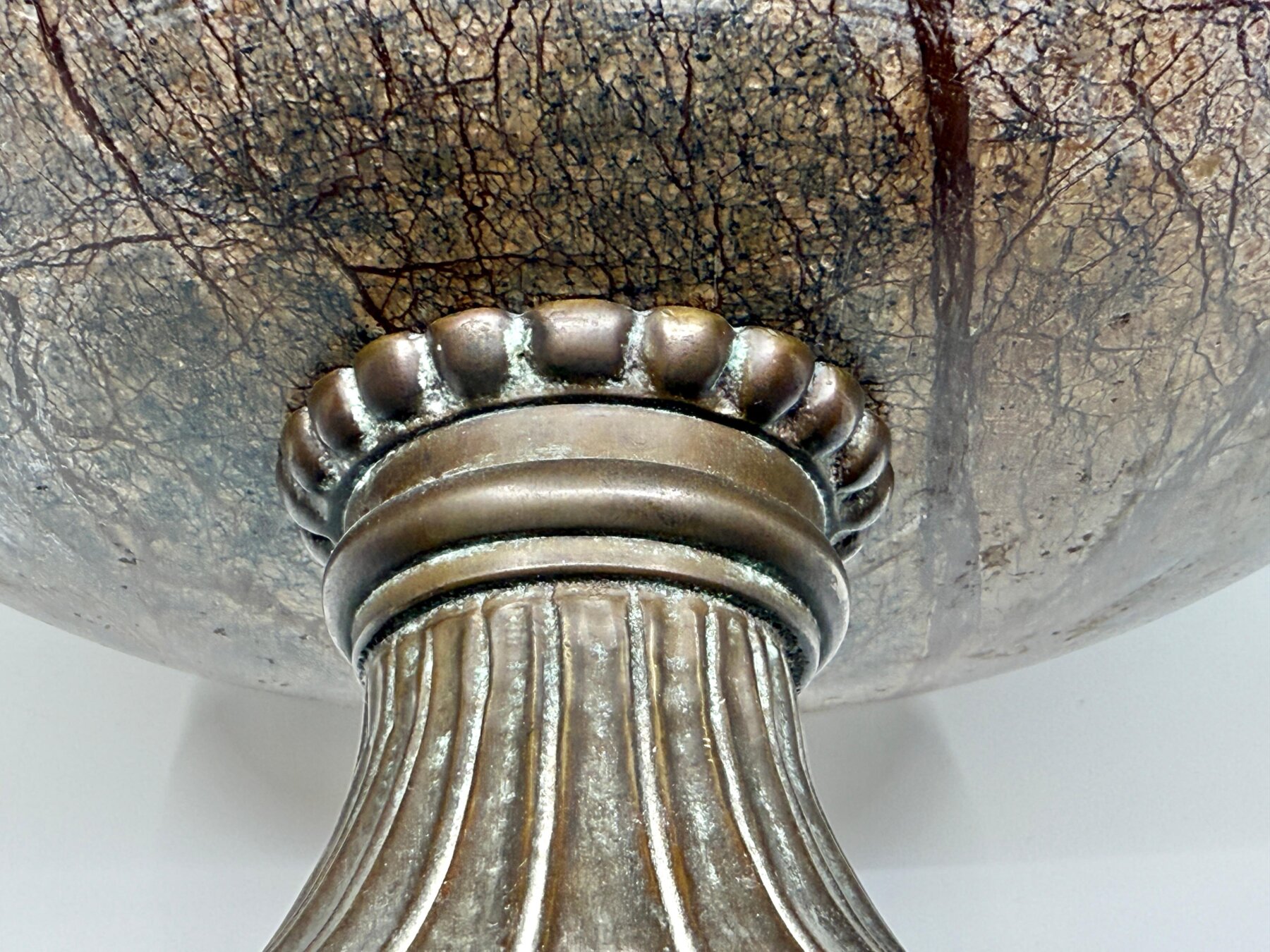 Theodore and Alexander Neo Classical Bronze Mounted Specimen Marble Compote - Image 16