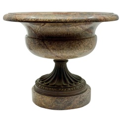 Theodore and Alexander Neo Classical Bronze Mounted Specimen Marble Compote