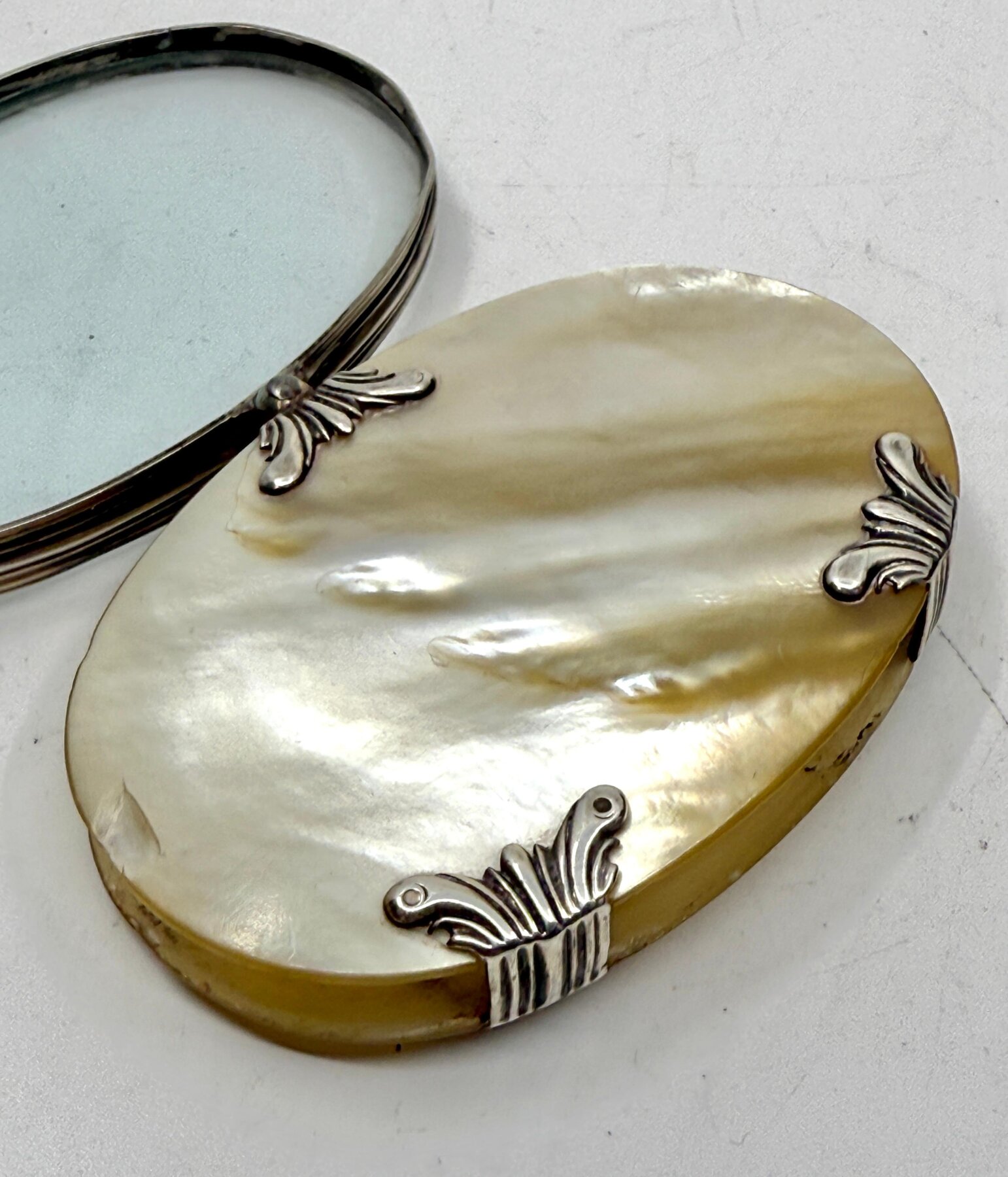 Victorian Mother of Pearl Folding Looking Glass - Image 8
